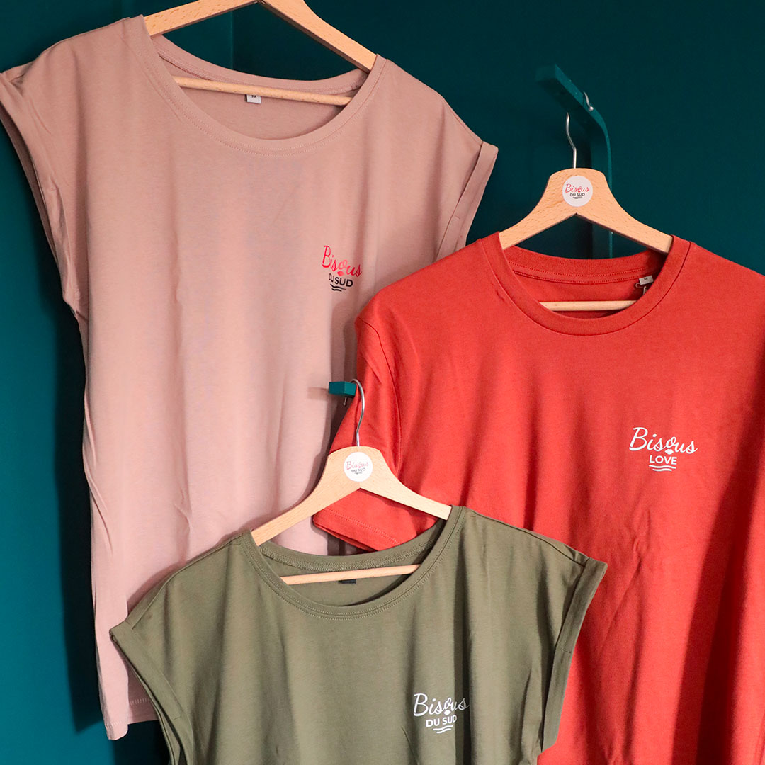 T-shirt jersey BIO olive - Femme – Bisous du Sud