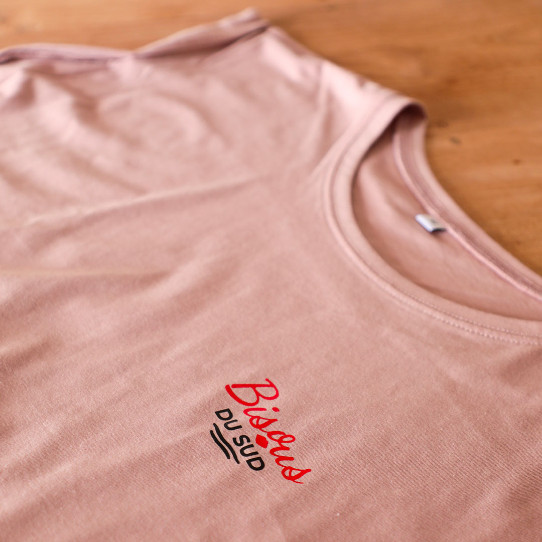 T-shirt jersey BIO rose - Femme – Bisous du Sud