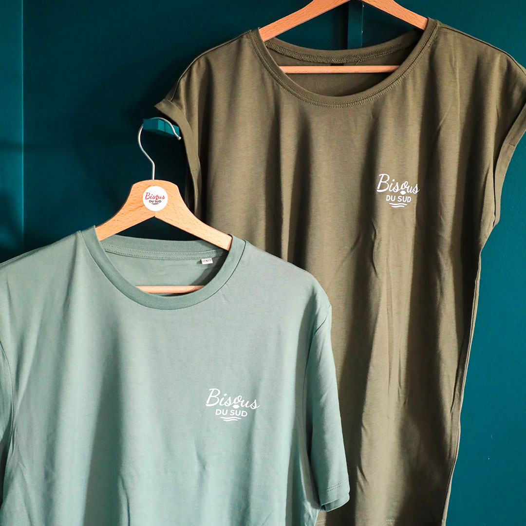 T-shirt jersey BIO olive - Femme – Bisous du Sud