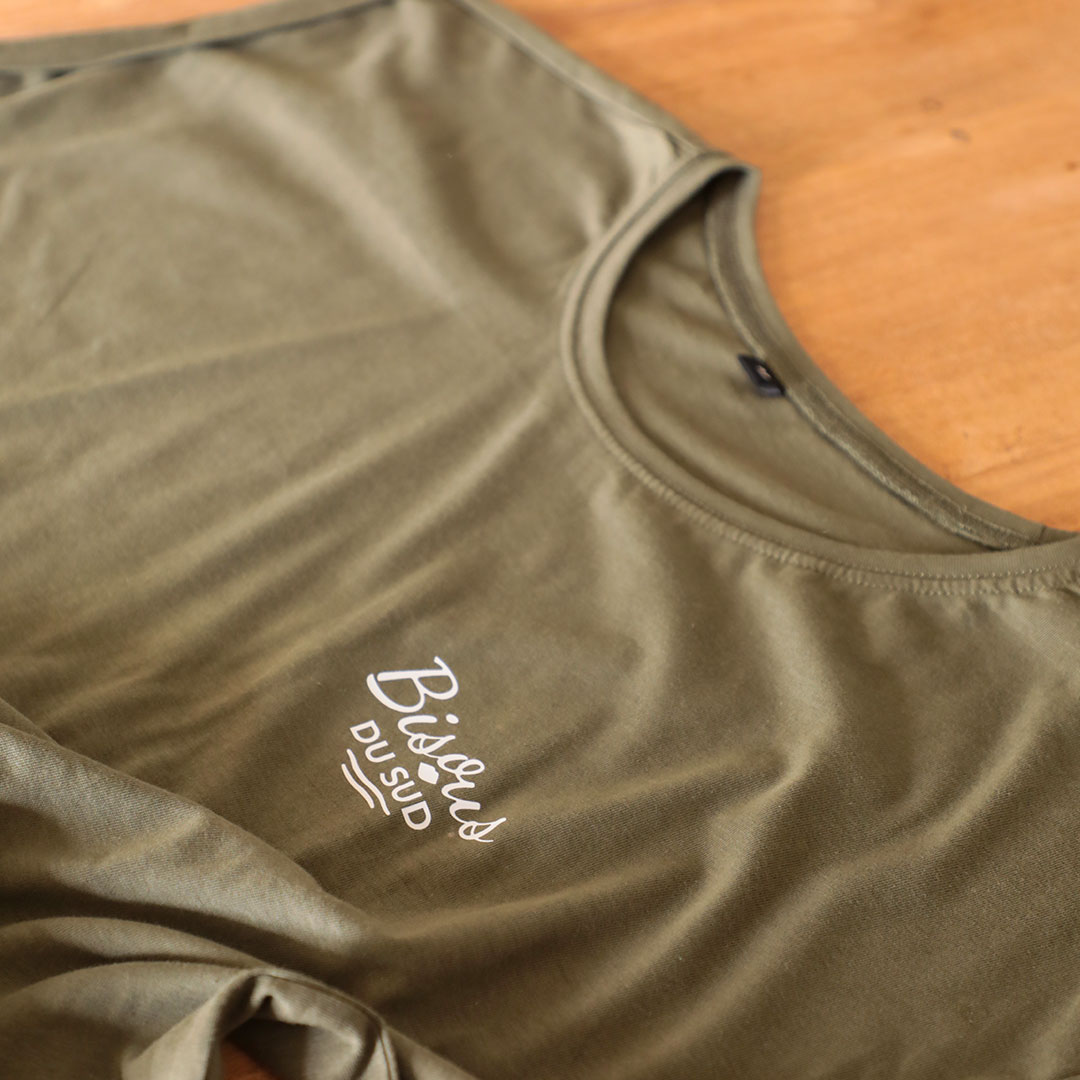 T-shirt jersey BIO olive - Femme – Bisous du Sud