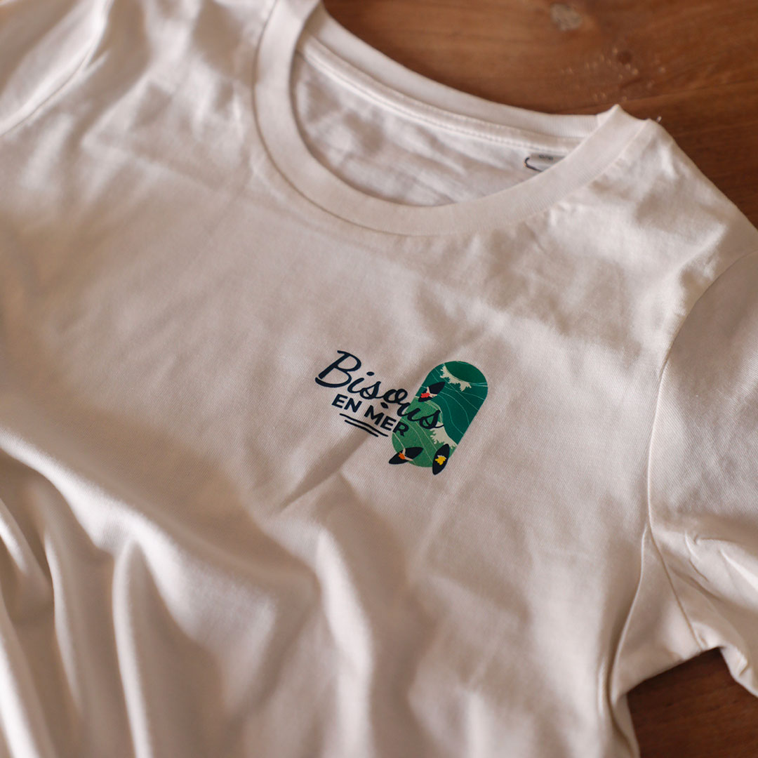 T-shirt coton BIO Ivory - Enfant – Bisous en Mer