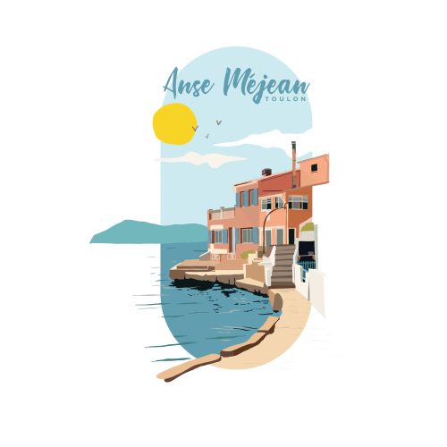 Collection "Villes du Sud" - Anse Méjean côté mer